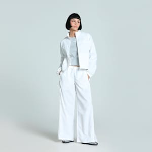 DARE TO Women's Oversized Zip-Off Woven Jacket, PUMA White, extralarge-IND