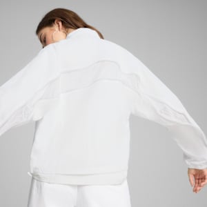 Chamarra oversize DARE TO Zip-Off para mujer, PUMA White, extralarge