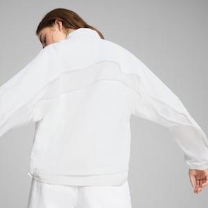 DARE TO Women's Oversized Full-Zip Woven Jacket, PUMA White, extralarge