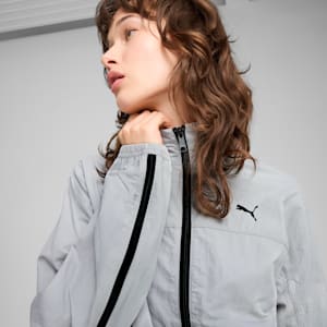 Chamarra oversize DARE TO Zip-Off para mujer, Flat Light Gray, extralarge