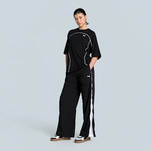 DARE TO Women's Relaxed Fit Woven Zip-Off Pants, PUMA Black, extralarge-IND