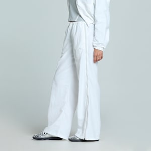 DARE TO Women's Relaxed Fit Woven Zip-Off Pants, PUMA White, extralarge-IND