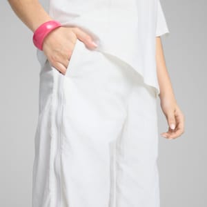 DARE TO Women's Relaxed Woven Zip-Off Pants, PUMA White, extralarge