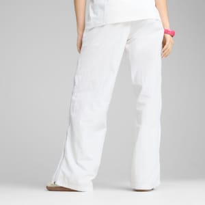 DARE TO Women's Relaxed Woven Zip-Off Pants, PUMA White, extralarge