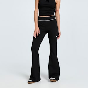 DARE TO Textured Flared Women's Leggings, PUMA Black, extralarge-IND