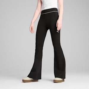 Mallón acampanado DARE TO con textura para mujer, PUMA Black, extralarge