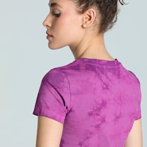 WARDROBE Essentials FLORAL PACK Women's Slim Fit Washed Graphic Crop Tee, Wild Berry, extralarge-IND