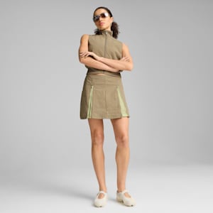 DARE TO Women's Full-Zip Woven Vest, Velvet Moss, extralarge