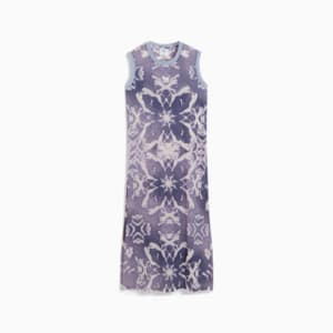 DARE TO Women's Mesh Column Dress, Cool Weather-AOP, extralarge