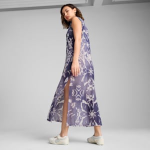 DARE TO Women's Mesh Column Dress, Cool Weather-AOP, extralarge