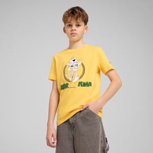 SUPER PUMA Big Kids' Graphic Tee I, Sunny Yellow, extralarge