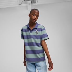 Polo SUPER PUMA Enfant et adolescent, Green Moon, extralarge