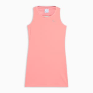BUTTERFLY VIBE Youth Slim Fit Ribbed Tank Dress, Pink Fruit, extralarge-IND