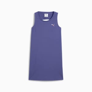 BUTTERFLY VIBE Big Kids' Ribbed Tank Dress, Blue Crystal, extralarge