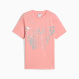 Playera Butterfly Vibe Logo para adolescentes, Pink Fruit, extralarge