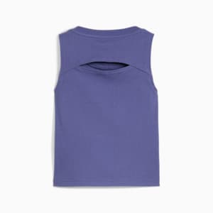 BUTTERFLY VIBE Big Kids' Ribbed Tank Top, Blue Crystal, extralarge
