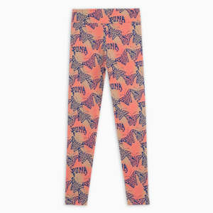 Butterfly Vibe Youth High Waist Leggings, Blue Crystal, extralarge-IND