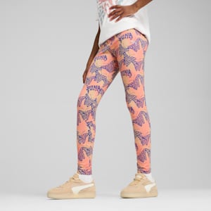 BUTTERFLY VIBE Big Kids' High Waist Leggings, Blue Crystal, extralarge