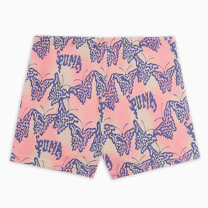 Butterfly Vibe Youth High Waist Shorts, Blue Crystal, extralarge-IND