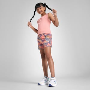 Butterfly Vibe Youth High Waist Shorts, Blue Crystal, extralarge-IND