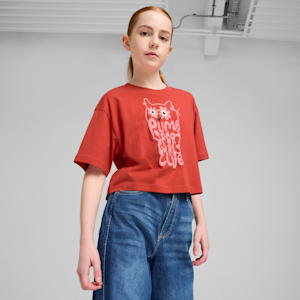 Graphics Big Kids' Short-Length Tee, Red Fire, extralarge