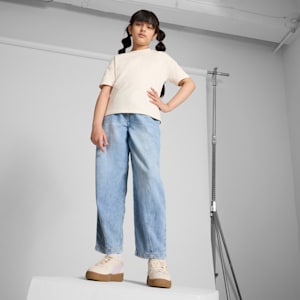 Wardrobe Essentials Big Kids' Relaxed Tee, Alpine Snow, extralarge