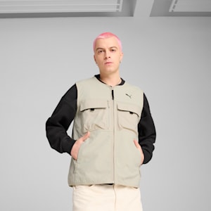 PUMATECH Men's Cargo Vest, Desert Dust, extralarge