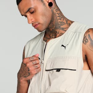 PUMATECH Men's Cargo Vest, Desert Dust, extralarge-IND