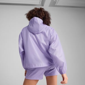Wardrobe Essentials Women's Oversized Wind Jacket, Lavender Alert, extralarge