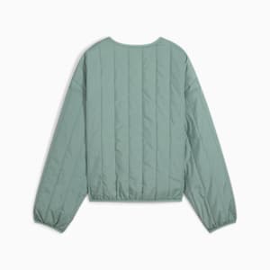 Wardrobe Essentials Women's Relaxed Reversible Liner Jacket, Green Moon, extralarge