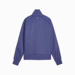 T7 Women's Relaxed Fit Track Jacket, Blue Crystal, extralarge-IND