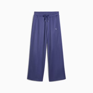 T7 Women's Relaxed Fit Track Pants, Blue Crystal, extralarge-IND
