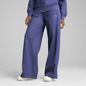 T7 Women's Relaxed Fit Track Pants, Blue Crystal, extralarge-IND