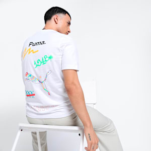 CLASSICS DRIP Men's Graphic Tee, PUMA White, extralarge-IND
