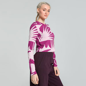 CLASSICS ARTISANAL Women's Slim Fit Crop Tee, Magenta Gleam, extralarge-IND