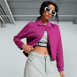 CLASSICS Artisanal Women's Cardigan, Magenta Gleam, extralarge-IND