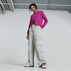 CLASSICS Artisanal Women's Cardigan, Magenta Gleam, extralarge-IND