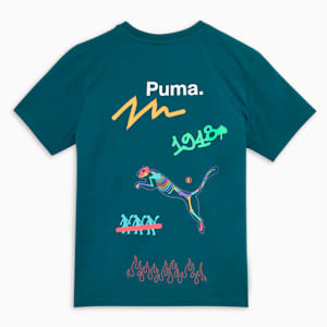 Classics Drip Graphic Youth Tee, Cold Green, extralarge-IND