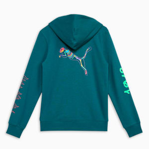 Classics Drip Hooded Youth Jacket, Cold Green, extralarge-IND