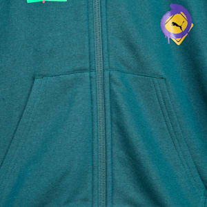 Classics Drip Hooded Youth Jacket, Cold Green, extralarge-IND