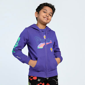 Classics Drip Hooded Youth Jacket, Lapis Lazuli, extralarge-IND