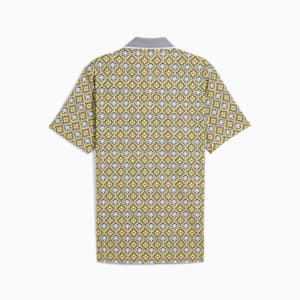 メンズ ゴルフ PUMA x PTC タイル 半袖 ポロシャツ, Red Fire-Sunny Yellow, extralarge-JPN