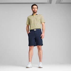 メンズ ゴルフ PUMA x PTC タイル 半袖 ポロシャツ, Red Fire-Sunny Yellow, extralarge-JPN