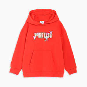ガールズ PUMA x ハローキティ アンド フレンズ リラックス フーディ スウェット 98-122cm, Red Fire, extralarge-JPN