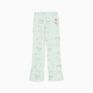 PUMA x HELLO KITTY & FRIENDS Kid's Ribbed Flared Slim Fit Leggings, Peaceful Blue, extralarge-IND