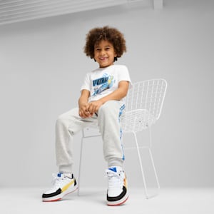 PUMA x HOT WHEELS Kid's Sweatpants, Light Gray Heather, extralarge-IND