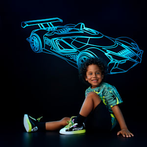 PUMA x HOT WHEELS™ Little Kids' Relaxed Tee, Green Moon, extralarge