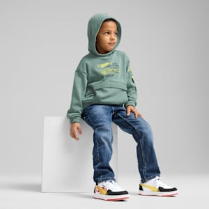 Sudadera holgado PUMA x HOT WHEELS™ para niños, Green Moon, extralarge