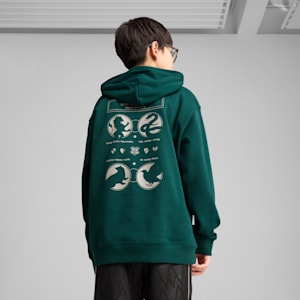 PUMA x HARRY POTTER Big Kids' Relaxed Graphic Hoodie, Dark Myrtle, extralarge