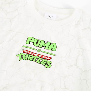 PUMA HOOPS x TMNT Big Kids' Relaxed All-Over Print Tee, PUMA White, extralarge